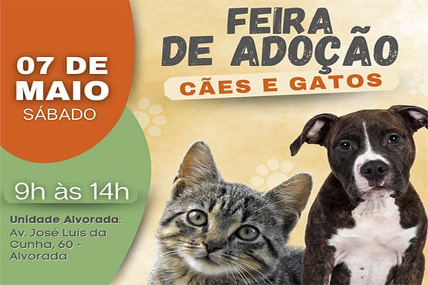 Hospital Veterinário realiza feira de adoção de animais em Contagem
