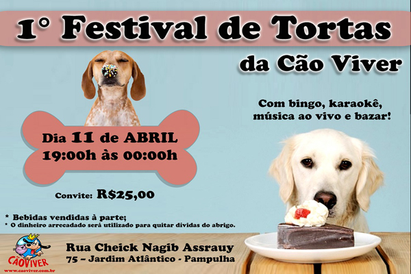ONG Cão Viver promove 1º Festival de Tortas