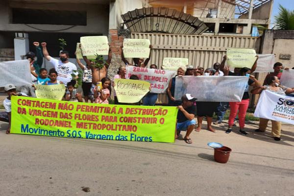 Protesto em Contagem aborda os malefícios do Rodoanel Metropolitano