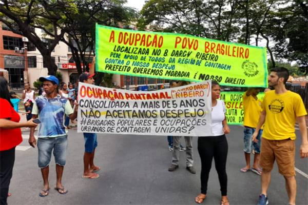 Ocupação Pantanal protesta contra despejo da comunidade