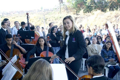 Orquestra Jovem de Contagem no seminário internacional.