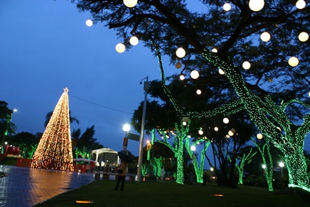 Iluminação decorativa de Natal começa a funcionar em Contagem 