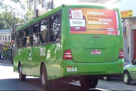 Cartão Ótimo Sênior de Contagem serve somente para os ônibus verdes