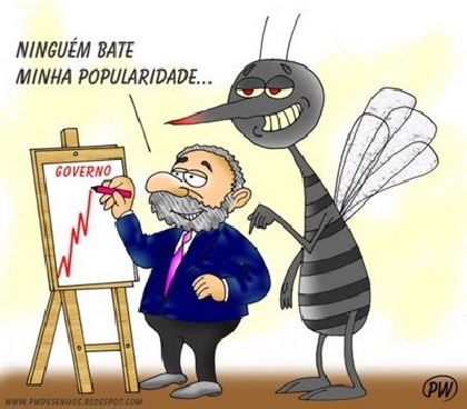 Parece que a dengue não é problema do Lula.