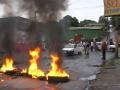 Acidente de trânsito e manifestação no bairro Amazonas