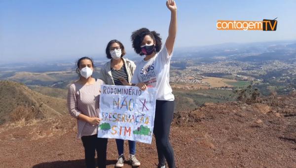 Protesto na Serra do Rola Moça contra a construção do Rodoanel