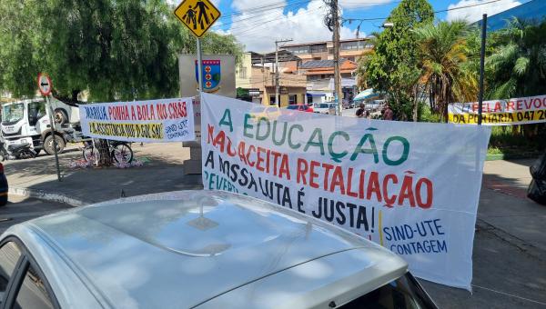 Protesto dos servidores da educação de Contagem