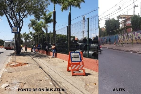 Ponto de ônibus é remanejado no Cidade Industrial