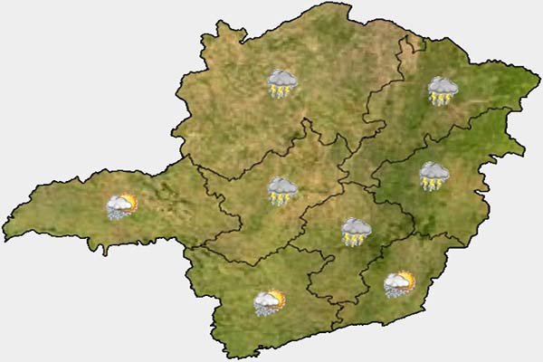Semana começa com chuva forte em Contagem