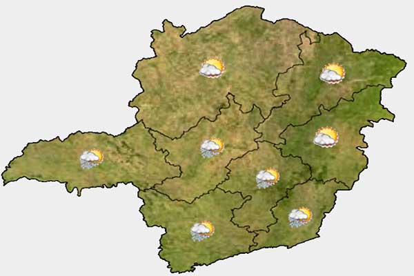 Contagem pode ter pancadas de chuva nesta sexta e no sábado
