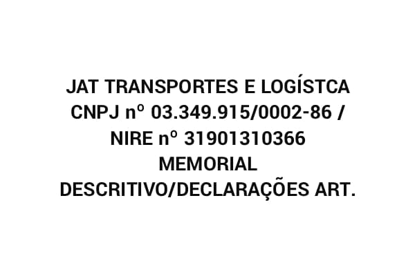 Edital JAT Transportes e Logística S.A (filial)