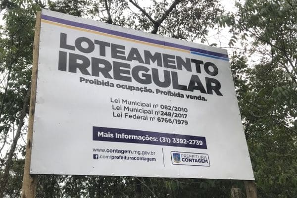 Operação interdita mais um loteamento irregular em Contagem