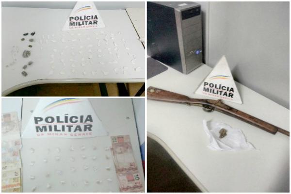 Drogas e arma são apreendidas em três ocorrências