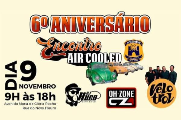 Contagem comemora o 6º aniversário do Encontro Air Cooled