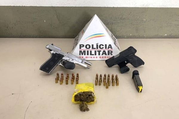 Dupla é presa com armas, munições e droga no Bom Jesus