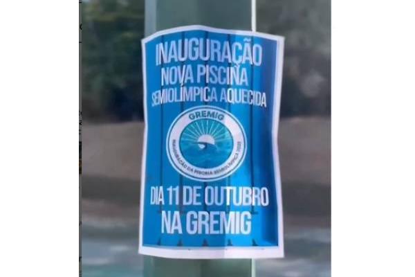 Clube Gremig inaugura piscina semiolímpica aquecida em Contagem 