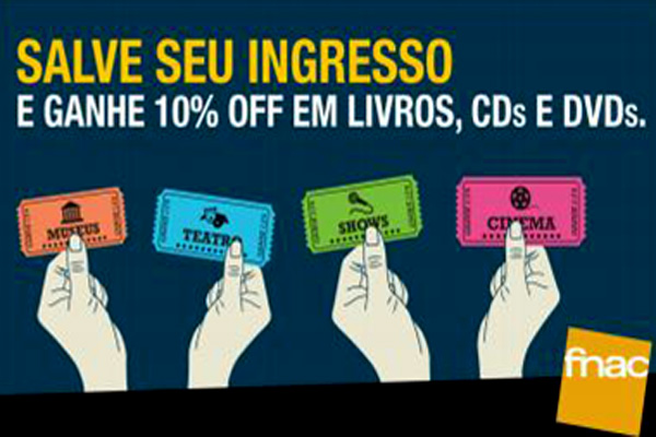 Ingressos de programas culturais valem desconto na Fnac