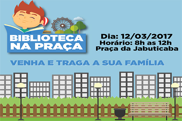 Biblioteca na Praça é opção de lazer e cultura para domingo