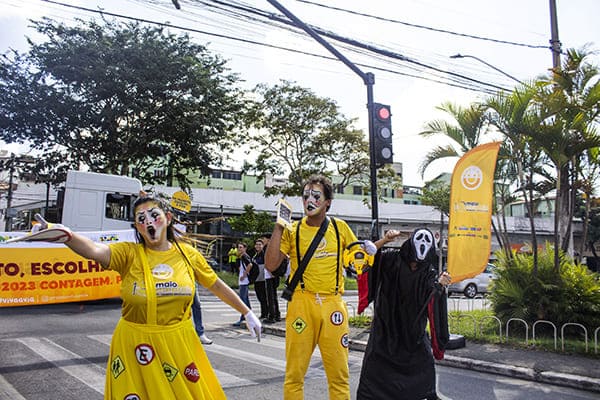 Maio Amarelo com conscientização das crianças em Contagem