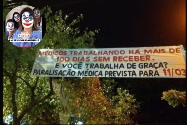 Com salários atrasados, médicos fazem paralisação em Contagem