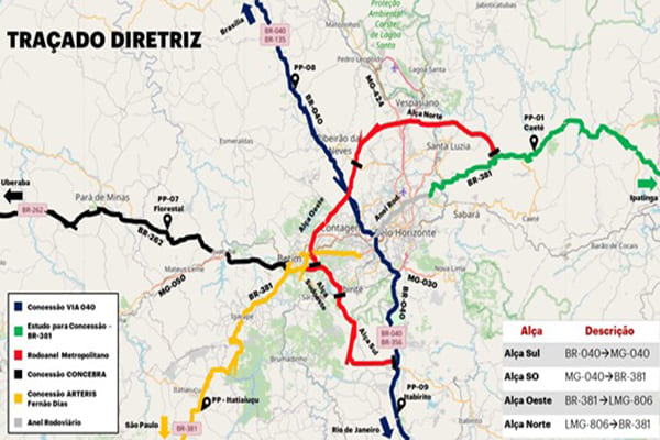 B3 confirma leilão da concessão do Rodoanel Metropolitano de BH