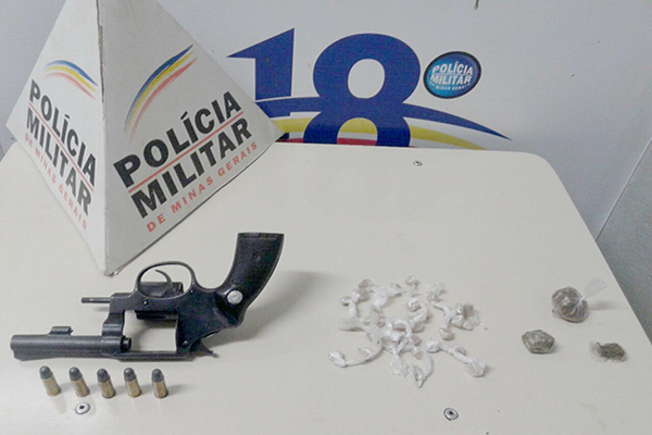 Operação policial resulta na apreensão de arma e drogas 