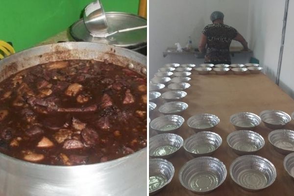 Cozinha solidária oferece almoço gratuito no Ipê Amarelo