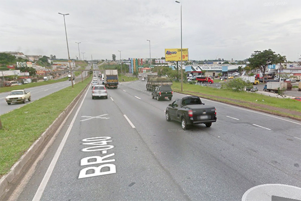Pedestre morre atropelado na BR-040, em Contagem