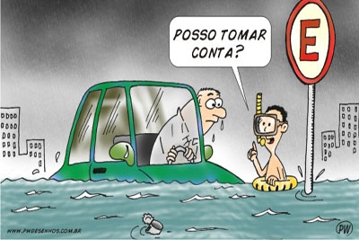 Carros ou barcos, qual usar no período das chuvas?