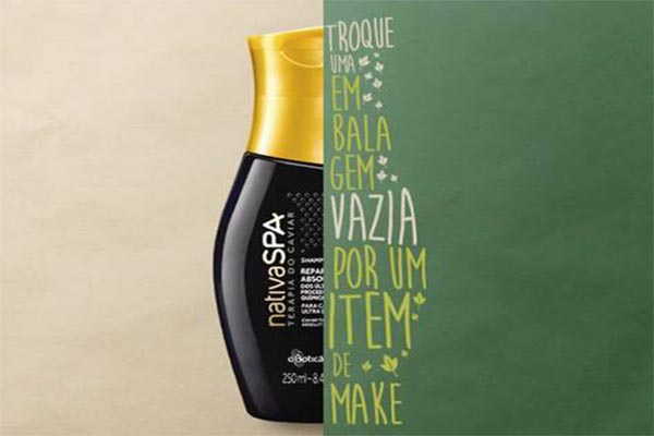 O Boticário troca embalagens vazias por produtos novos de graça