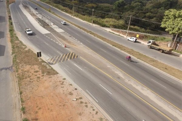 Obras da LMG-808 no sentido Nova Contagem são concluídas