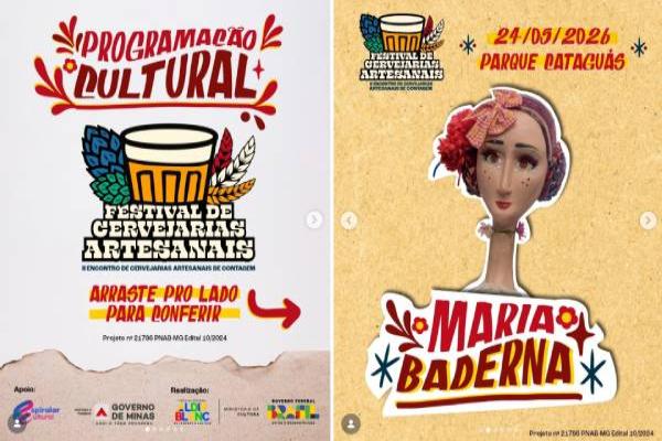 Festival de Cervejarias Artesanais com shows de artistas de Contagem