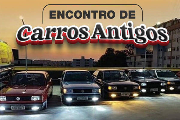 Encontro de carros antigos em Contagem