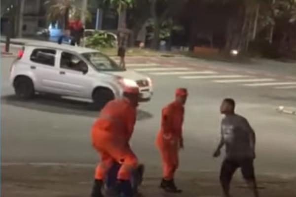 Bombeiro é agredido com pedrada e agressor é liberado 