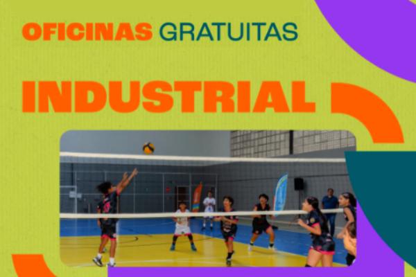 Oficinas gratuitas de vôlei para jovens na Regional Industrial