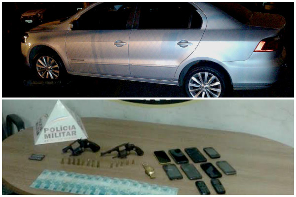 Três são detidos com carros roubados, armas e munições