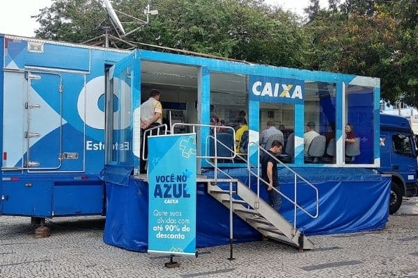 Caminhão de renegociação de dívidas da Caixa está em Contagem