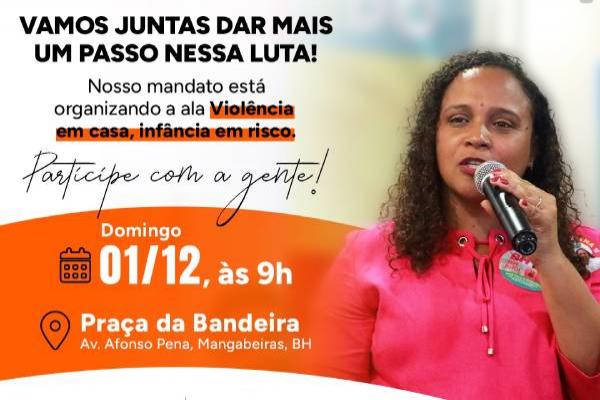 Caminhada pede fim da violência contra mulheres e meninas, em BH 