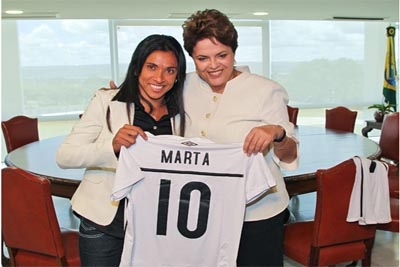 Atleta encontra-se com a presidente