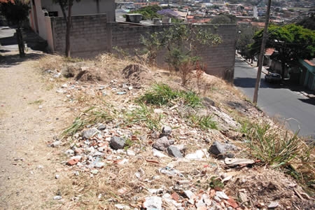Moradora reclama de lote abandonado 