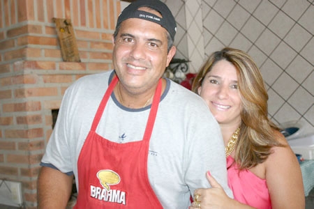 Fettuccine com ervas e camarões