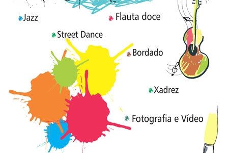 Oficinas de artes e cursos gratuitos