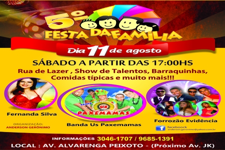 5ª Festa da Família  promove show de talentos