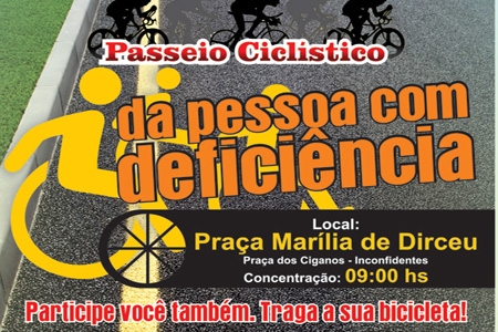 Contagem promove o 1º Passeio Ciclístico da Pessoa com Deficiência