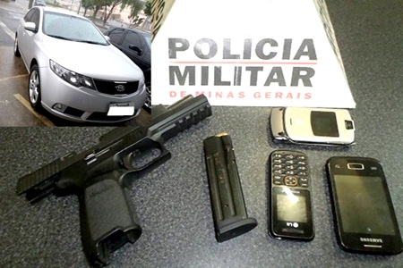 PM apreende arma e veículo clonado no bairro Estrela Dalva