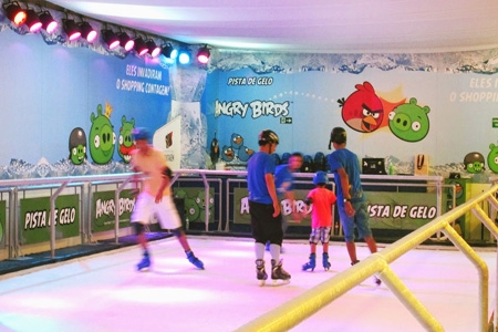 Pista de Patinação Angry Birds chega ao Shopping Contagem