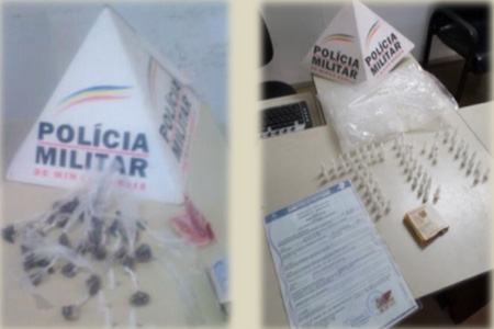 Apreensão de entorpecentes nos bairros Nova Contagem e Vila Itália