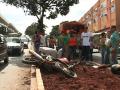 Acidente de moto. Temporal assusta contagenses
