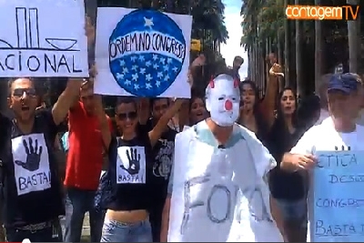 Protesto contra o senador Renan Calheiros em BH 